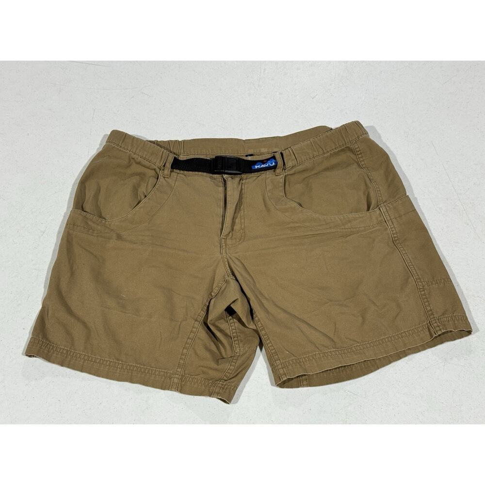 Kavu Chilli Lite Heritage Hiking Shorts Mens L Beige Belted Waist Outdoor 37x8